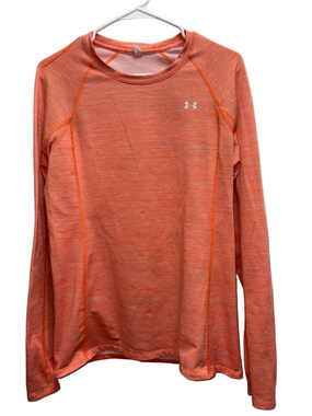 Under Armour Orange Heathered Long Sleeve Performance Top Size medium